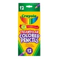 12pc Crayola Full Size Triangular Coloured Non Toxic Pencils Art Craft Kids 3y+