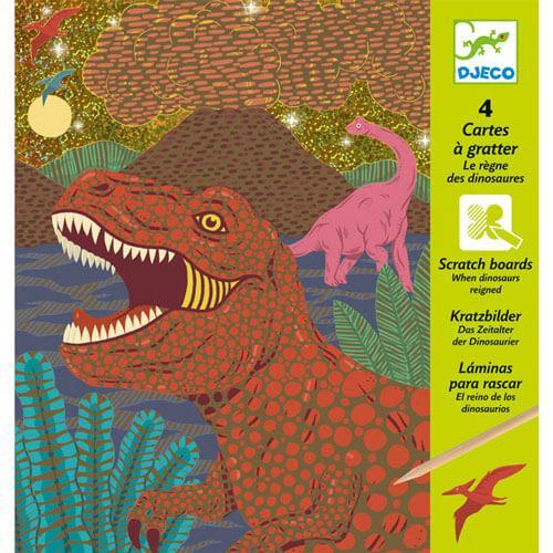 Djeco Scratch Cards (Pack of 4 Cards) - Dino Reigned