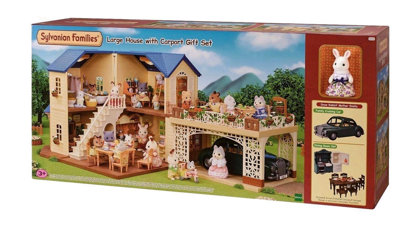 Sylvanian Families Large House with Carport Gift Set 5669