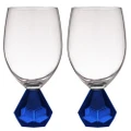 2PK Zhara 350ml Wine Glass Water/Juice Cocktail Drinkware Glassware Cup Sapphire
