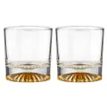 2PK Enzo Crystal Gold Clear 250ml Whisky Glass Cup Liquor Drinking Tumbler Set