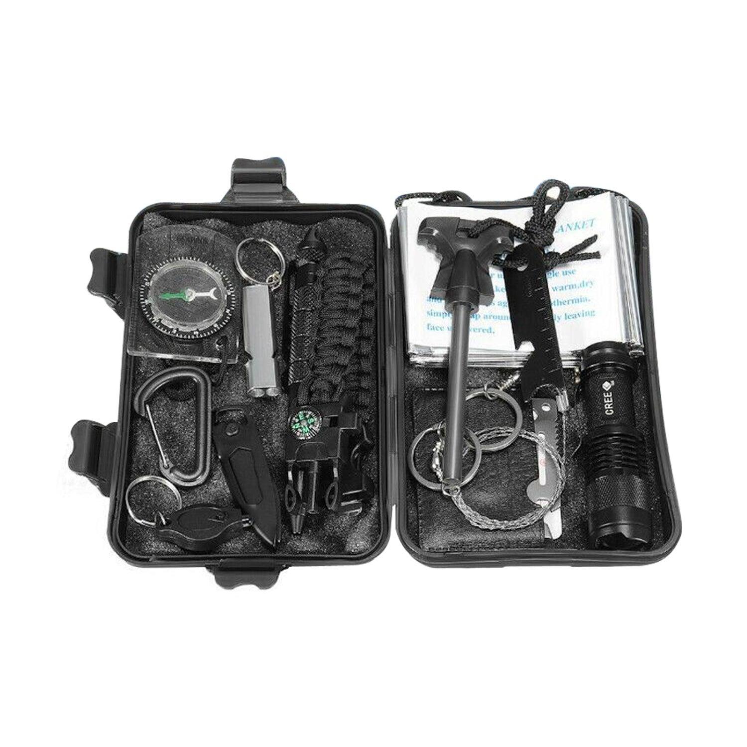 Camping Outdoor Survival Equipment Tactical Kit - 13 in 1