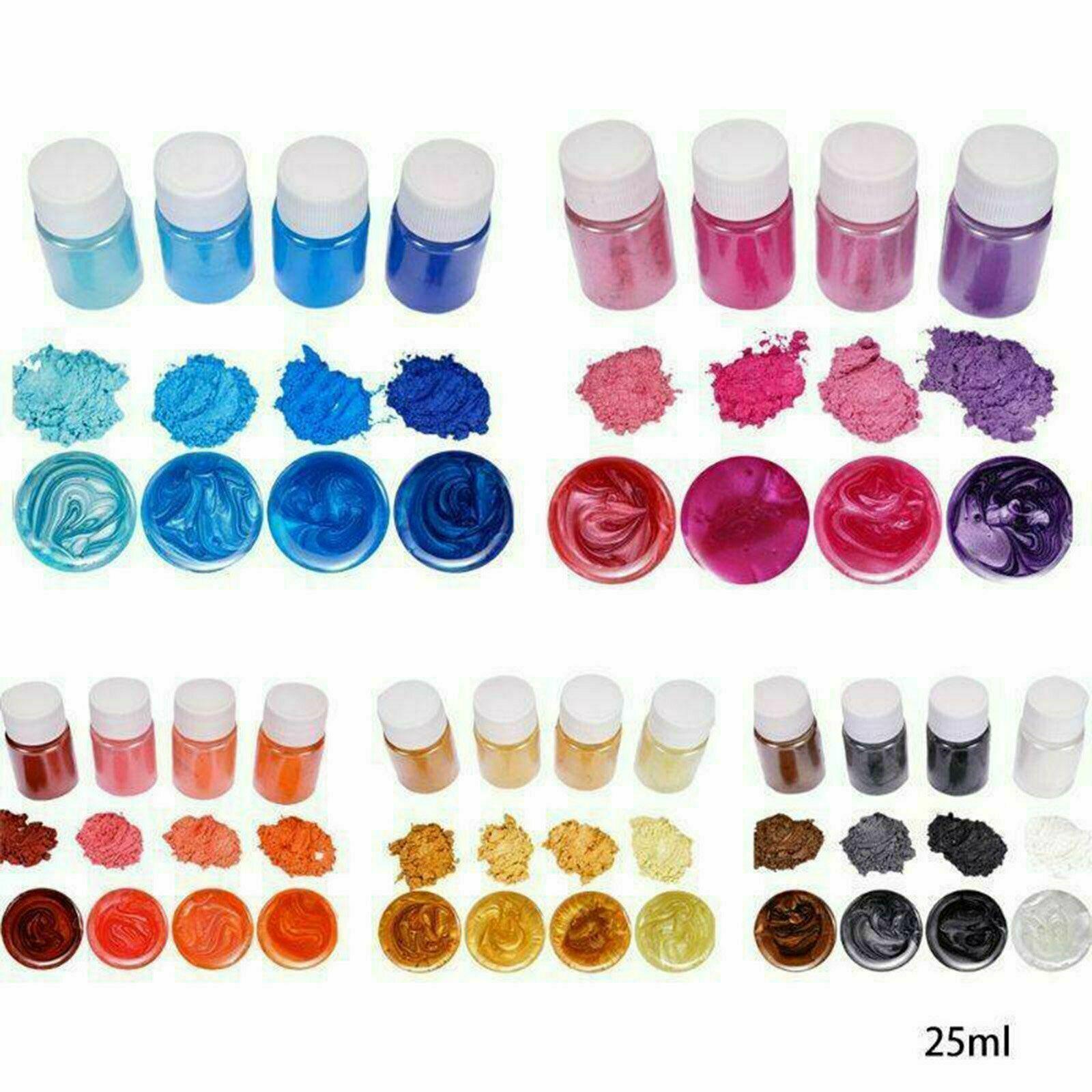 Epoxy Resin Pearl Pigment Metallic Dye Powder Mixed Colour - 8pcs