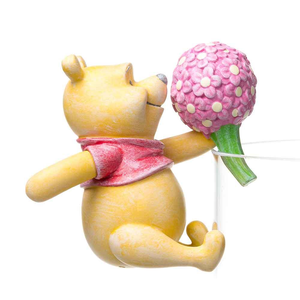 Jardinopia Garden Decor - Pot Buddies: Winnie the Pooh Holding Flowers