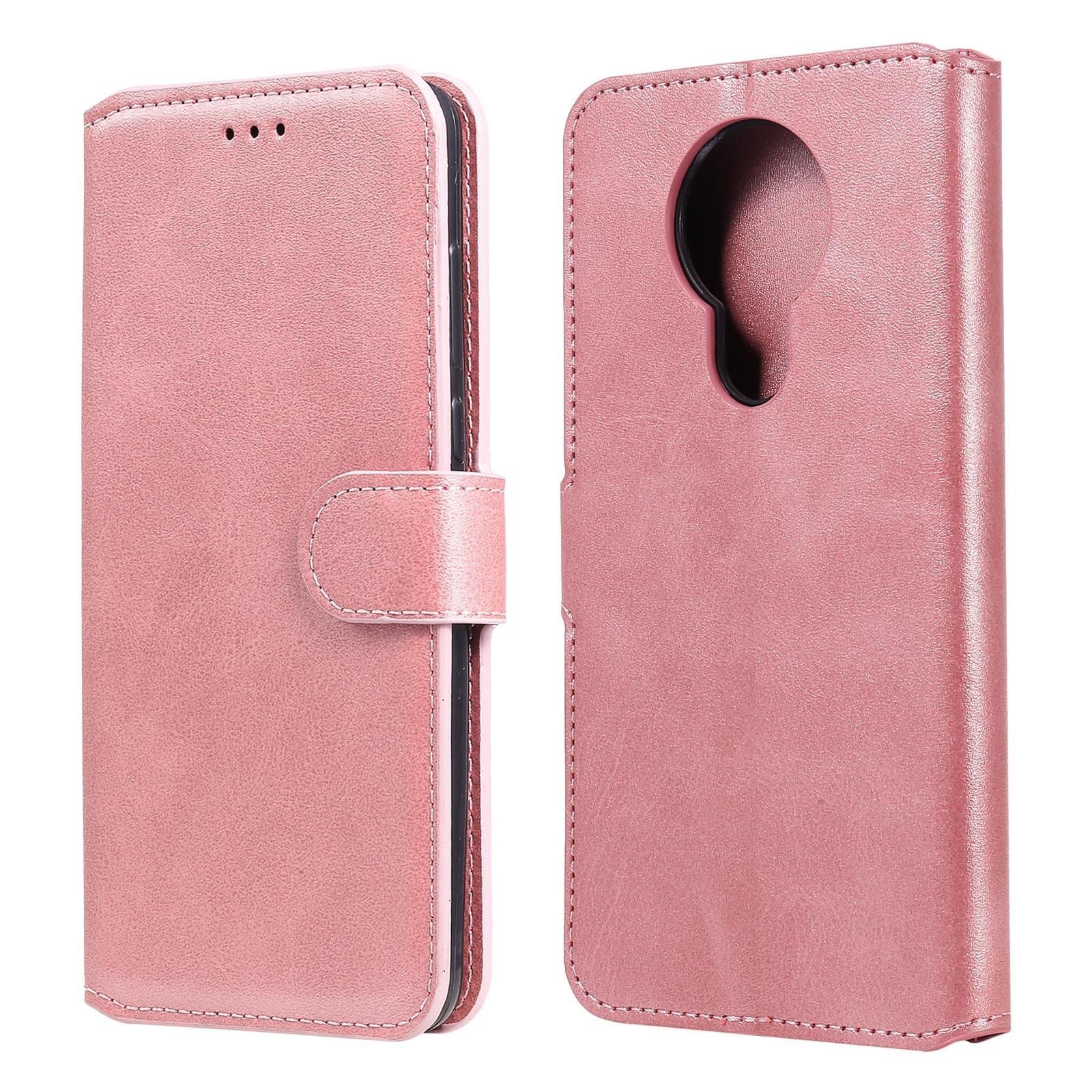 For Nokia 3.4 / 7.3 Classic Calf Texture PU + TPU Horizontal Flip Leather Case, with Holder & Card Slots & Wallet(Rose Gold)