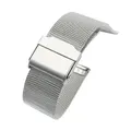 For Huawei Watch 3 Pro Stainless Steel Milan Double Insurance Buckle Watch Strap(Silver)