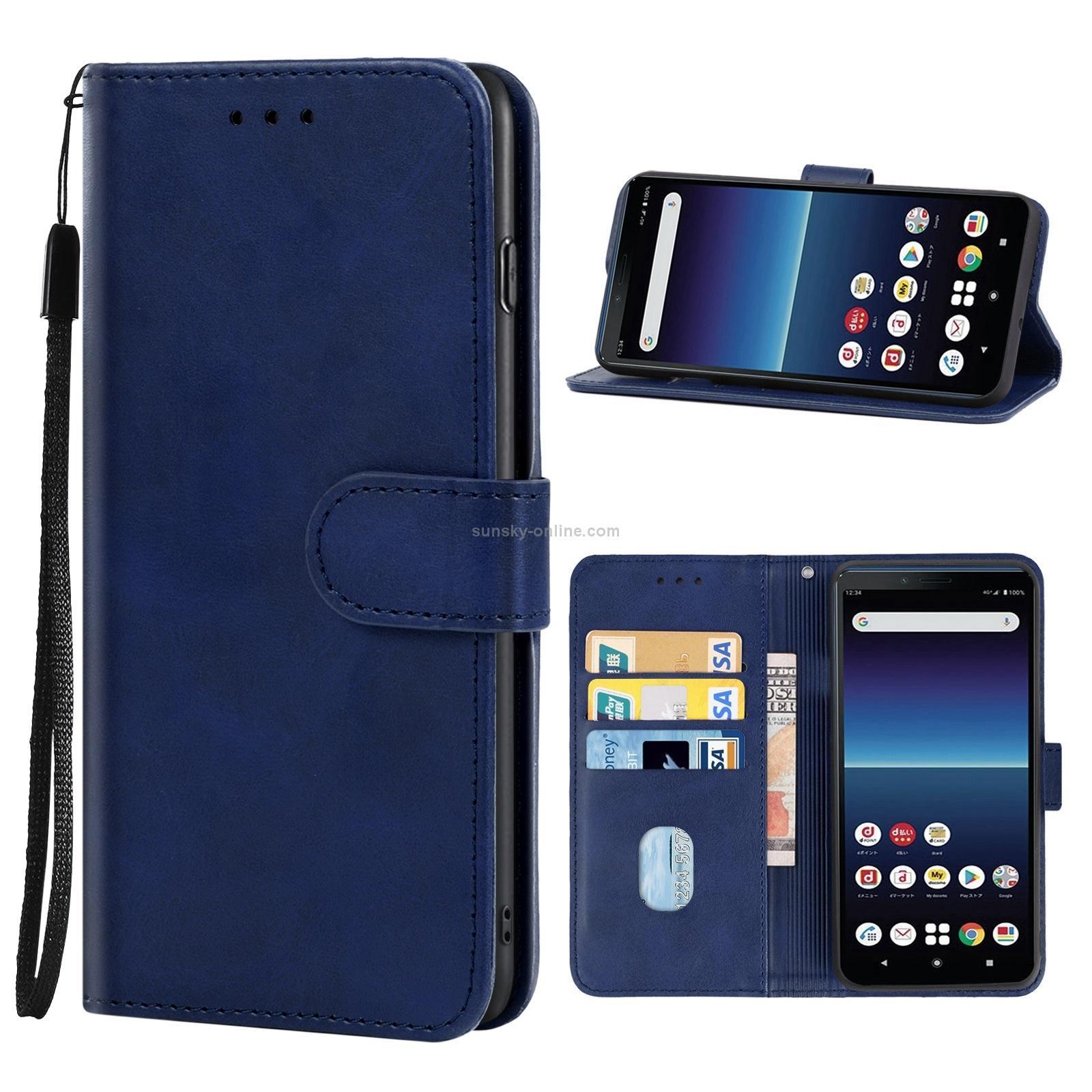 Leather Phone Case For Sony Xperia 10 II(Blue)