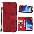 Leather Phone Case For Motorola Moto E7 Power(Red)