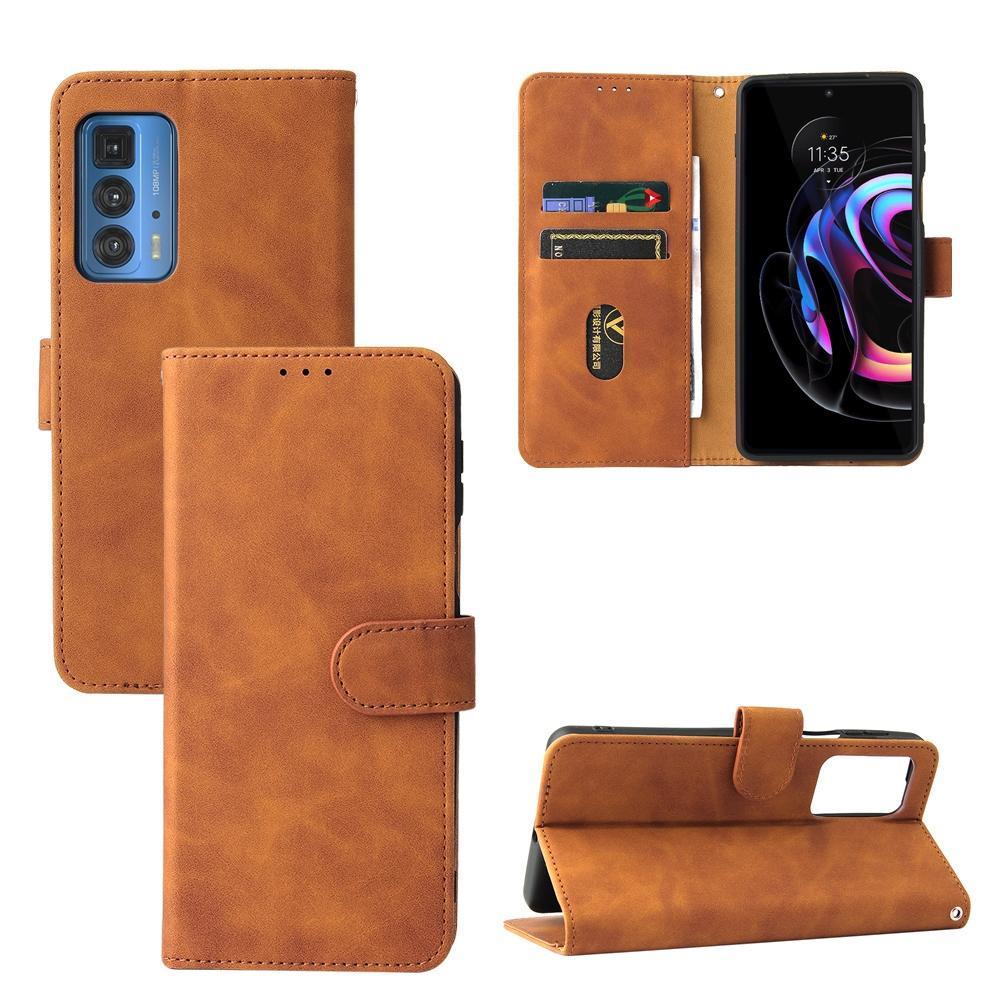 Solid Color Skin Feel Magnetic Buckle Horizontal Flip Calf Texture PU Leather Case with Holder & Card Slots & Wallet For Motorola Moto Edge 20 Pro(Bro