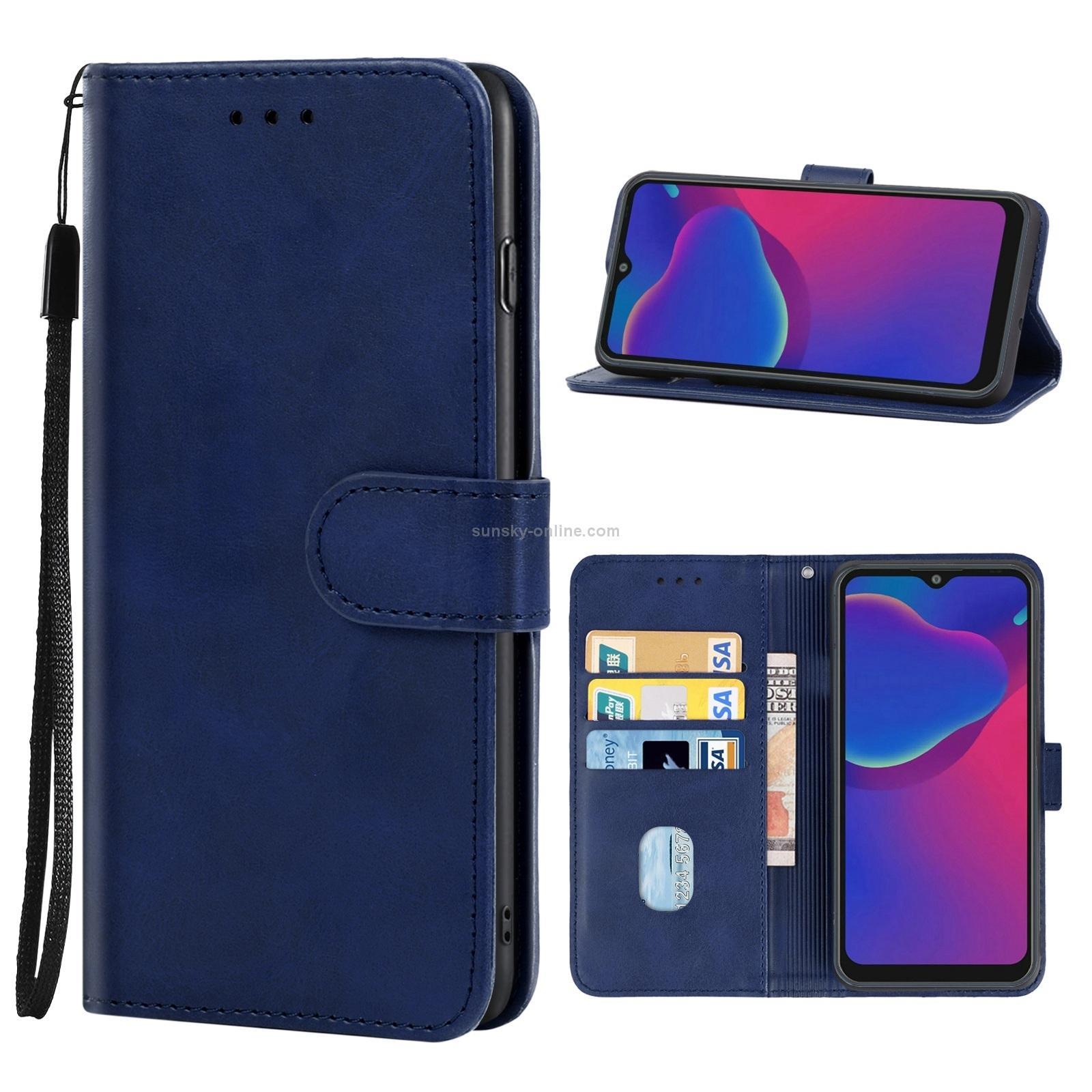 Leather Phone Case For ZTE Blade V2020 Smart(Blue)