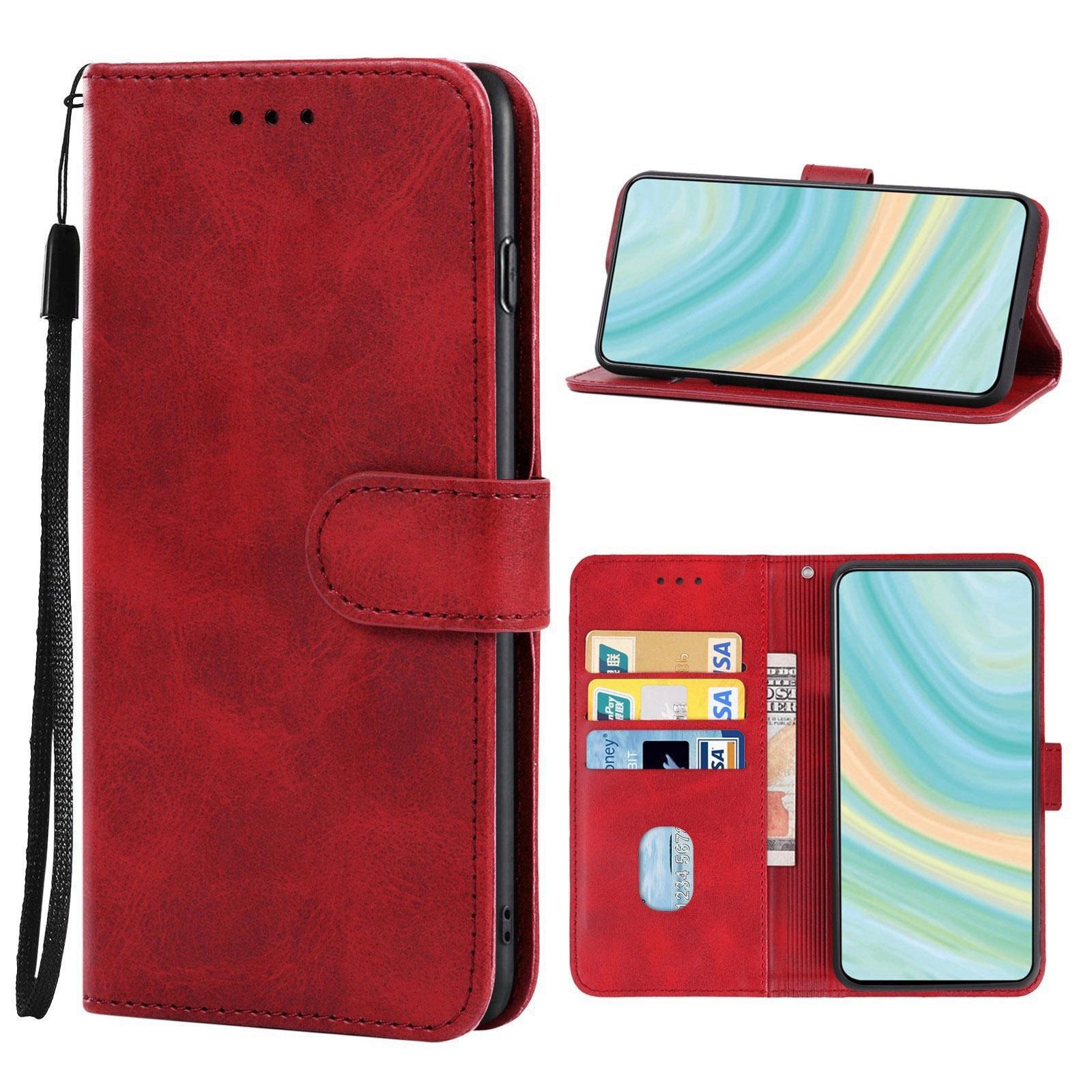 Leather Phone Case For ZTE Axon 20 4G / 5G / A20 / A2121(Red)