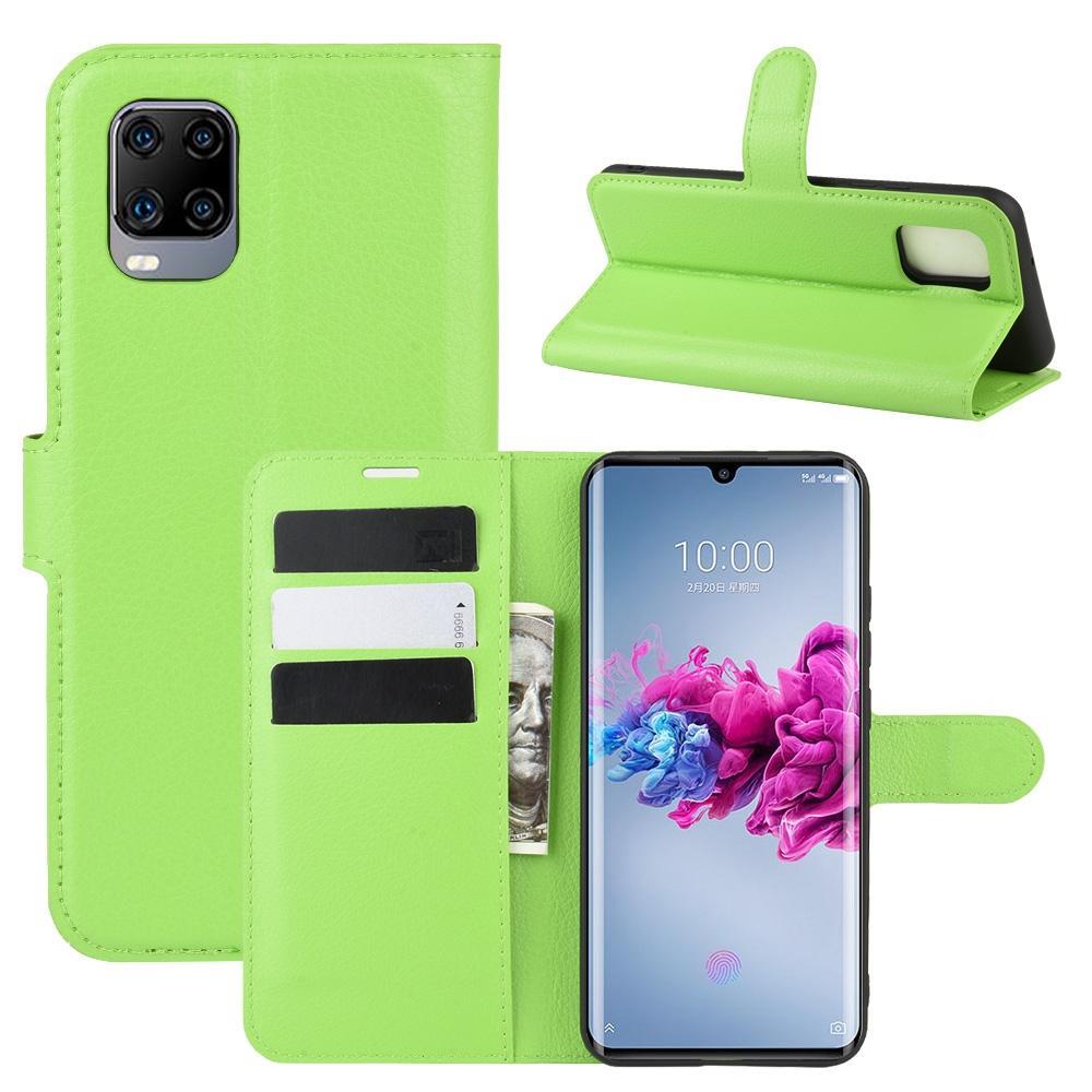For ZTE Axon 11 Litchi Texture Horizontal Flip Protective Case with Holder & Card Slots & Wallet(Green)