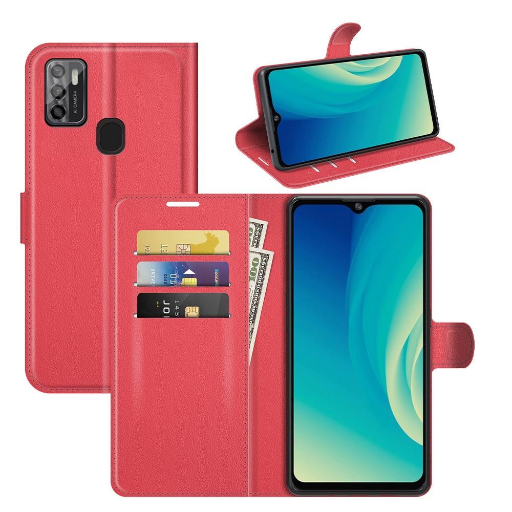 For ZTE Blade A7S 2020 Litchi Texture Horizontal Flip Protective Case with Holder & Card Slots & Wallet(Red)