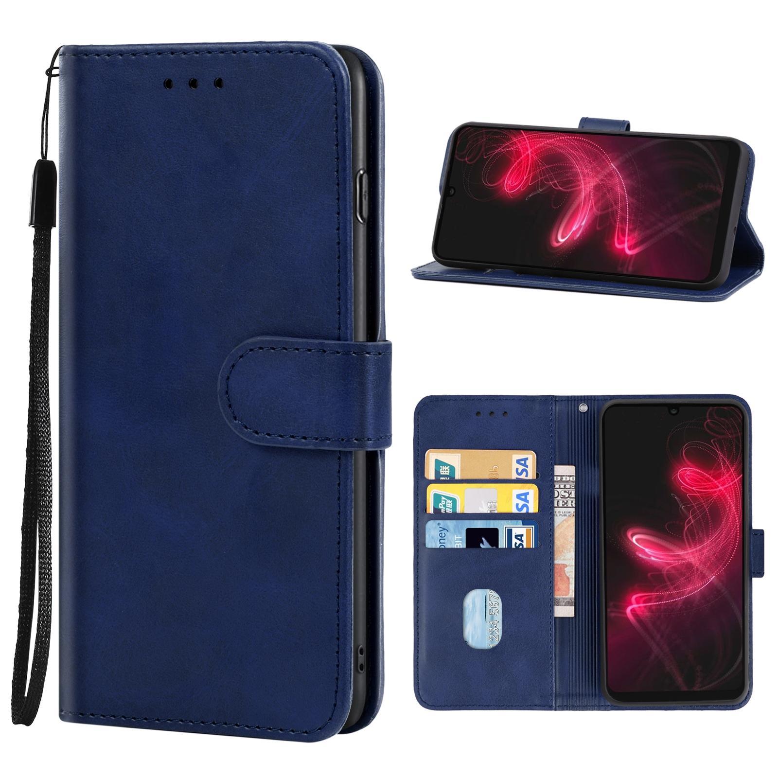 Leather Phone Case For Sharp Aquos Zero 5G Basic(Blue)