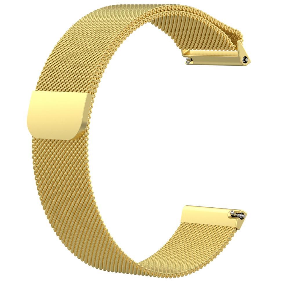 For Fitbit Versa Milanese Replacement Wrist Strap Watchband, Size:S(Gold)