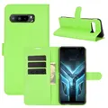 For Asus ROG Phone 3 ZS661KS Litchi Texture Horizontal Flip Protective Case with Holder & Card Slots & Wallet(Green)