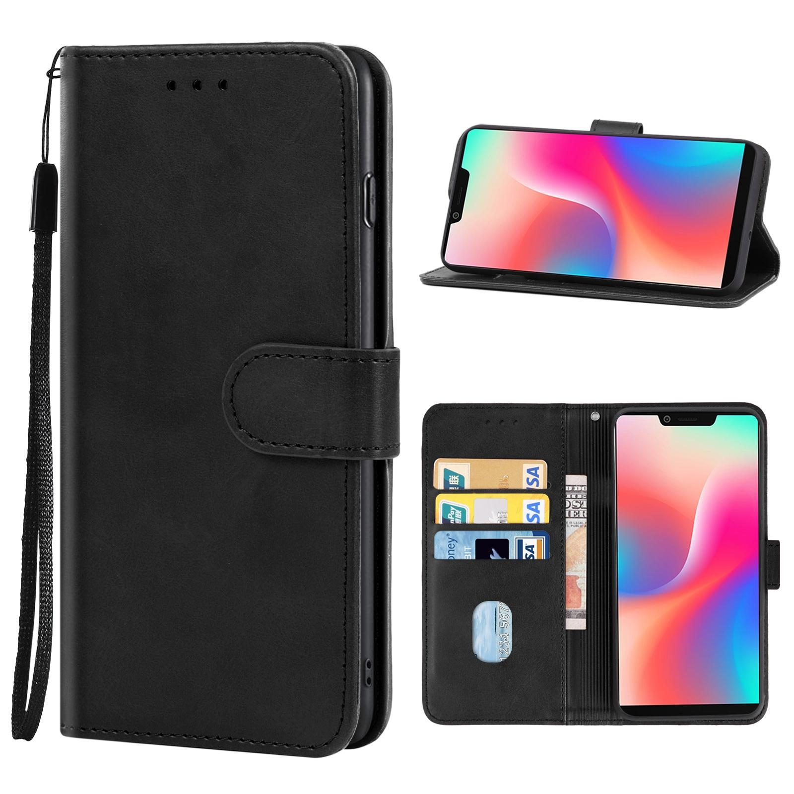 Leather Phone Case For Sharp Aquos S3(Black)
