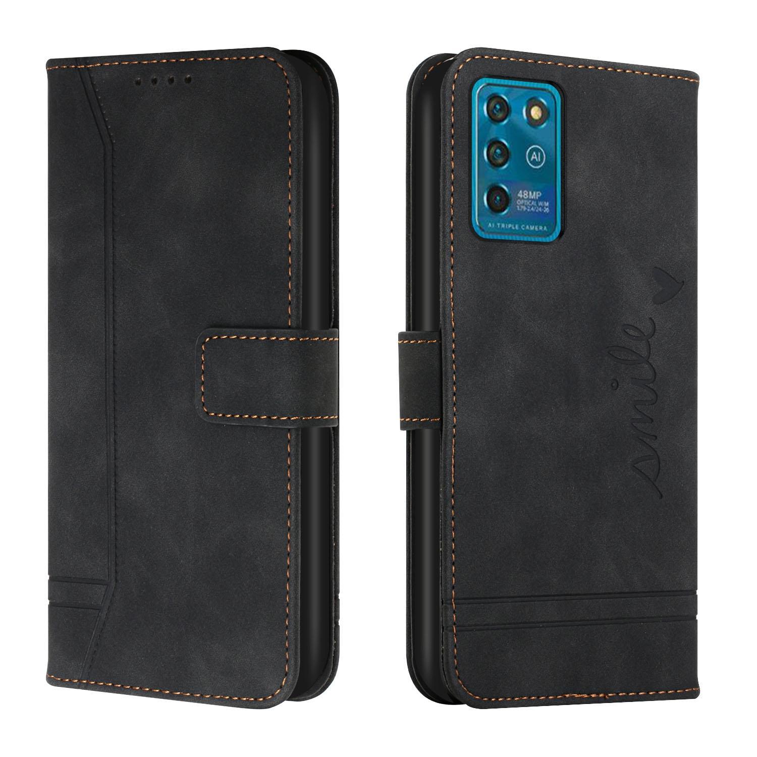 For ZTE Blade V30 Vita Retro Skin Feel TPU + PU Leather Phone Case(Black)