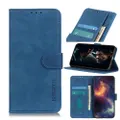 For HTC Desire 21 Pro 5G KHAZNEH Retro Texture PU + TPU Horizontal Flip Leather Case with Holder & Card Slots & Wallet(Blue)