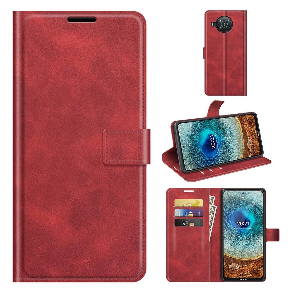 For Nokia X10 / X20 Retro Calf Pattern Buckle Horizontal Flip Leather Case with Holder & Card Slots & Wallet(Red)