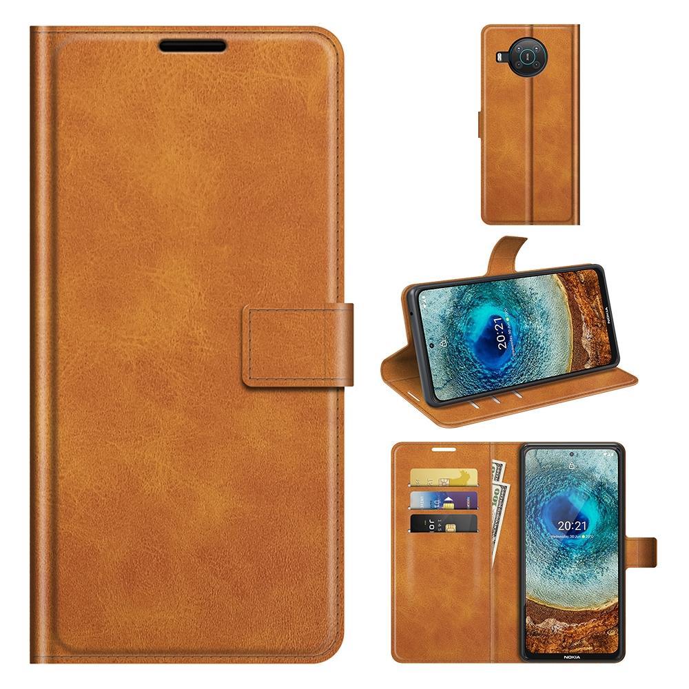 For Nokia X10 / X20 Retro Calf Pattern Buckle Horizontal Flip Leather Case with Holder & Card Slots & Wallet(Yellow)