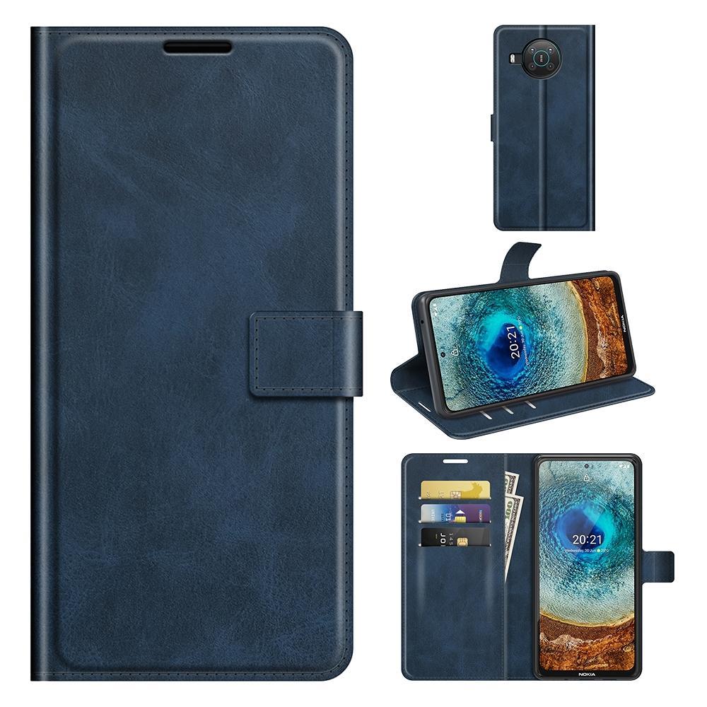 For Nokia X10 / X20 Retro Calf Pattern Buckle Horizontal Flip Leather Case with Holder & Card Slots & Wallet(Blue)