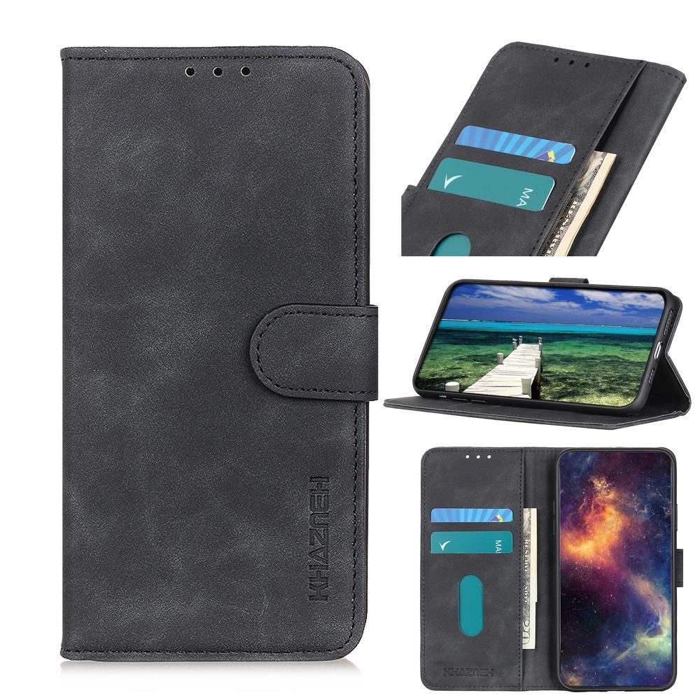 For Nokia X10 / X20 KHAZNEH Retro Texture PU + TPU Horizontal Flip Leather Case with Holder & Card Slots & Wallet(Black)