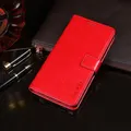 For HTC Desire 21 Pro 5G idewei Crazy Horse Texture Horizontal Flip Leather Case with Holder & Card Slots & Wallet(Red)