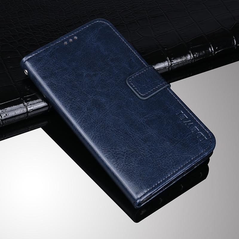 For Nokia 1.4 idewei Crazy Horse Texture Horizontal Flip Leather Case with Holder & Card Slots & Wallet(Blue)