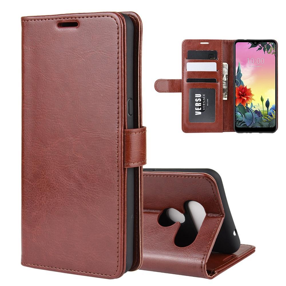 For LG K50S R64 Texture Single Horizontal Flip Protective Case with Holder & Card Slots & Wallet& Photo Frame(Brown)