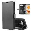 For LG K61 R64 Texture Single Horizontal Flip Protective Case with Holder & Card Slots & Wallet& Photo Frame(Black)
