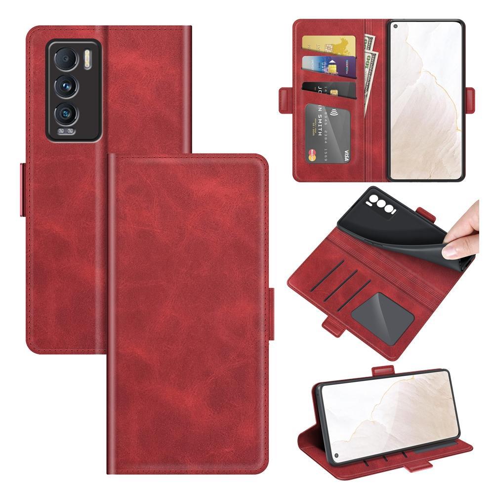 For OPPO Realme GT Explorer Master Dual-side Magnetic Buckle Horizontal Flip Leather Case with Holder & Card Slots & Wallet(Red)