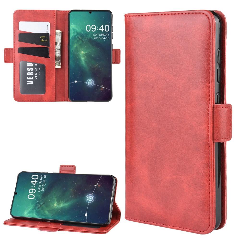 Wallet Stand Leather Cell Phone Case for NOKIA 6.2，with Wallet & Holder & Card Slots(Red)