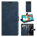 For Sharp Aquos R6 Retro Calf Pattern Buckle Horizontal Flip Leather Case with Holder & Card Slots & Wallet(Blue)