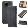 For Sharp Aquos Sense 4 5G Magnetic Dual-fold Leather Phone Case(Black)