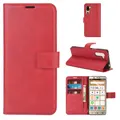 For Sharp Senior Retro Calf Pattern Buckle Horizontal Flip Leather Case with Holder & Card Slots & Wallet(Red)