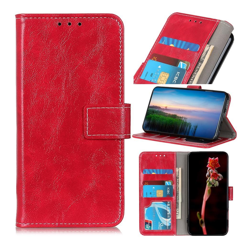For Nokia 1.4 Retro Crazy Horse Texture Horizontal Flip Leather Case with Holder & Card Slots & Photo Frame & Wallet(Red)