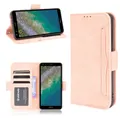 For Nokia C01 Plus Skin Feel Calf Pattern Horizontal Flip Leather Case with Holder & Card Slots & Photo Frame(Pink)