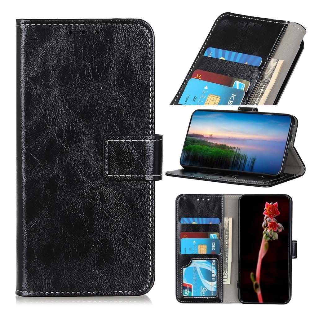 Retro Crazy Horse Texture Horizontal Flip Leather Case with Holder & Card Slots & Photo Frame & Wallet For Nokia C10 / C20(Black)