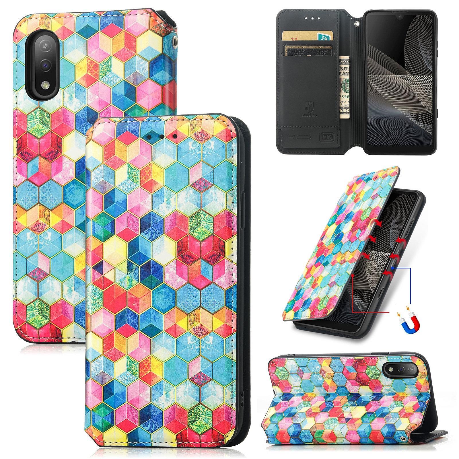For Sony Xperia Ace II Colorful Magnetic Horizontal Flip PU Leather Case with Holder & Card Slot & Wallet(Magic Space)