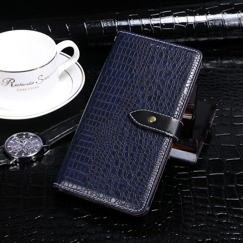 For ZTE Blade X1 5G idewei Crocodile Texture Horizontal Flip Leather Case with Holder & Card Slots & Wallet(Dark Blue)