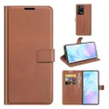 For ZTE Axon 30 Ultra Retro Calf Pattern Buckle Horizontal Flip Leather Case with Holder & Card Slots & Wallet(Light Brown)