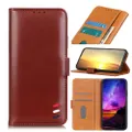 For Asus ROG Phone 5 / 5 Pro / 5 Ultimate 3-Color Pearl Texture Magnetic Buckle Horizontal Flip PU Leather Case with Card Slots & Wallet & Holder(Br