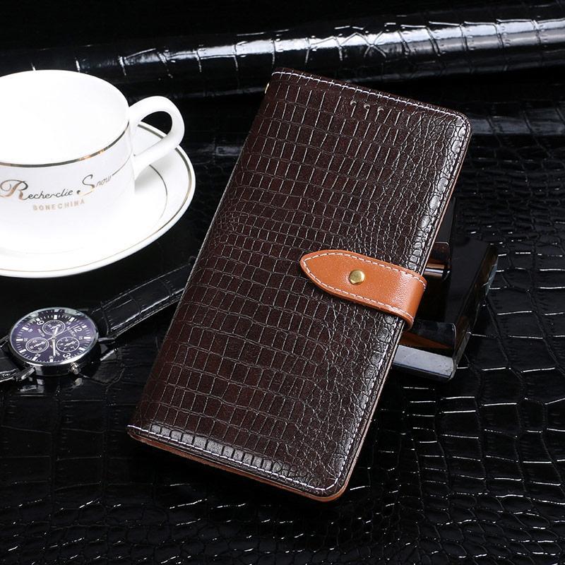 For ZTE Axon 30 5G idewei Crocodile Texture Horizontal Flip Leather Case with Holder & Card Slots & Wallet(Dark Brown)