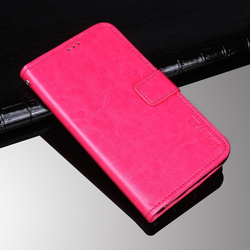 For Sharp Aquos R6 idewei Crazy Horse Texture Horizontal Flip Leather Case with Holder & Card Slots & Wallet(Rose Red)
