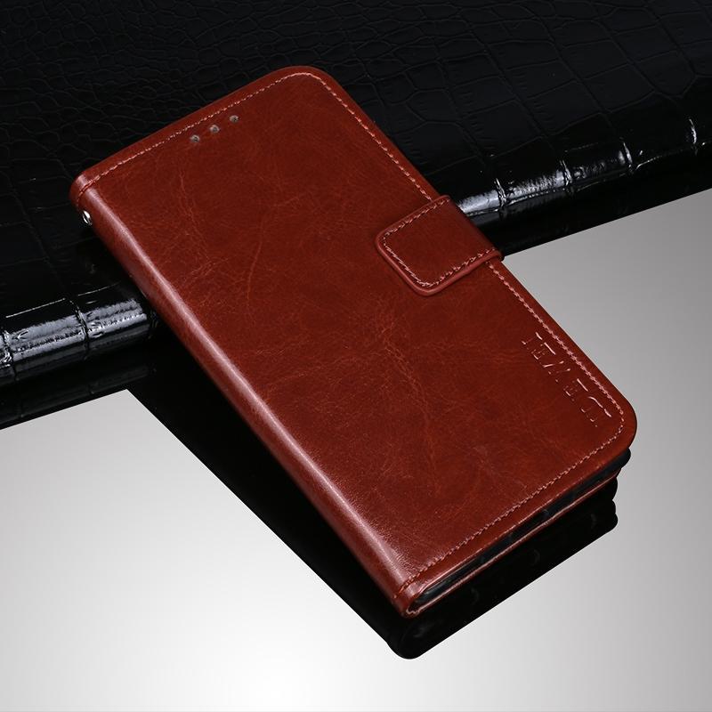 For Sharp Aquos R6 idewei Crazy Horse Texture Horizontal Flip Leather Case with Holder & Card Slots & Wallet(Brown)