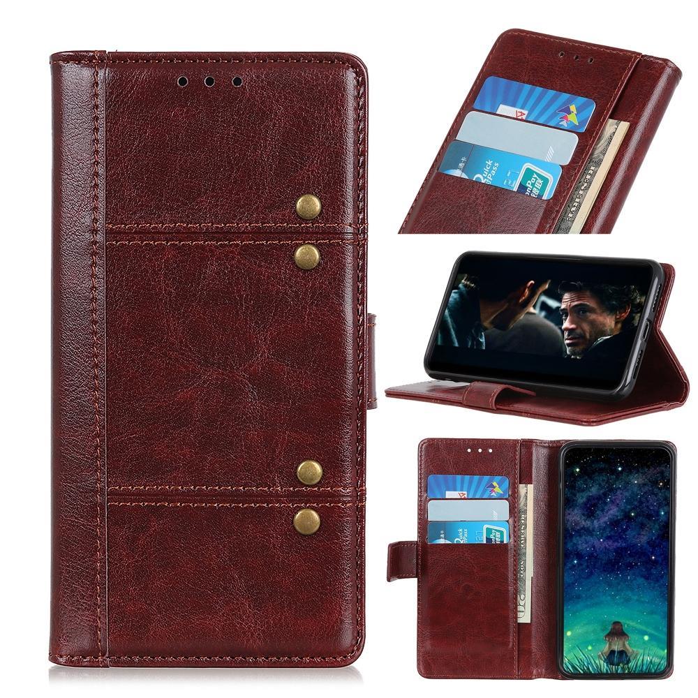 For HTC Desire 20 Pro Peas Crazy Horse Texture Horizontal Flip Leather Case with Holder & Card Slots & Wallet(Brown)