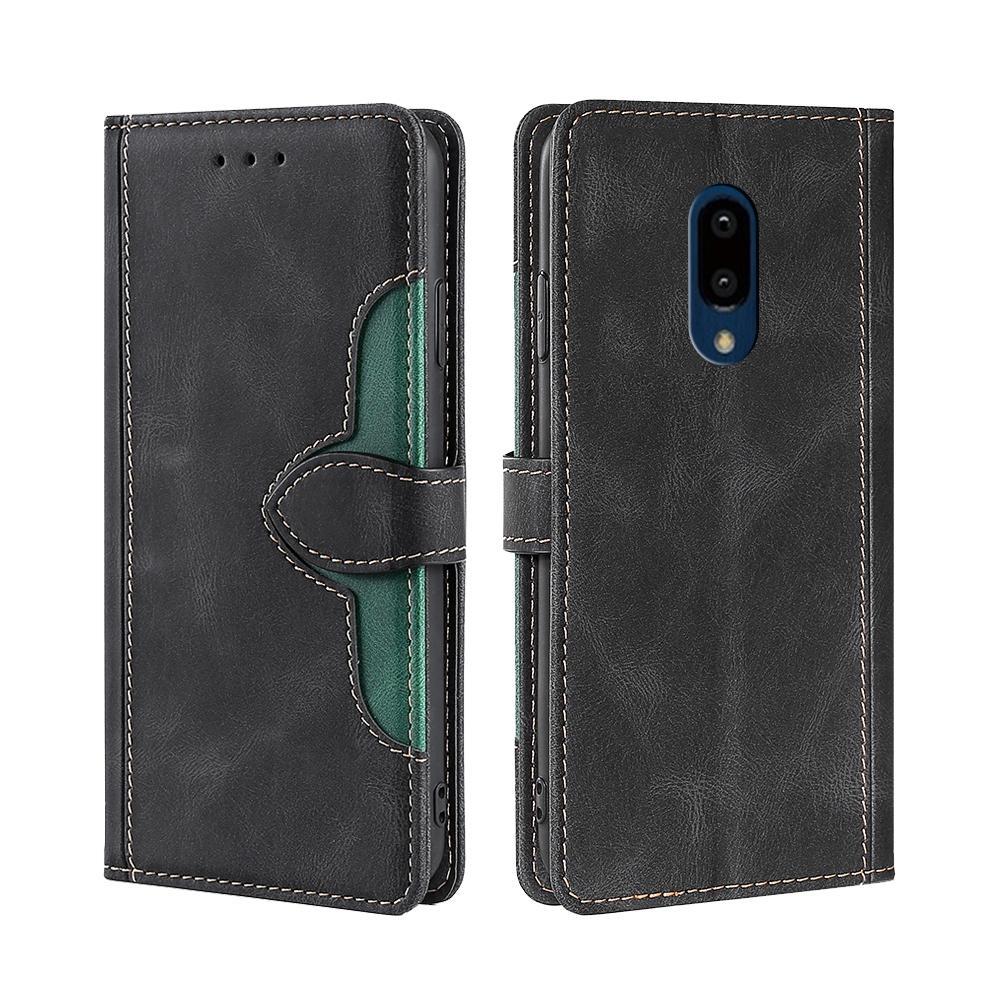 For Sharp Aquos Zero 2 SHV47 SH-01M Skin Feel Straw Hat Magnetic Buckle Leather Phone Case(Black)