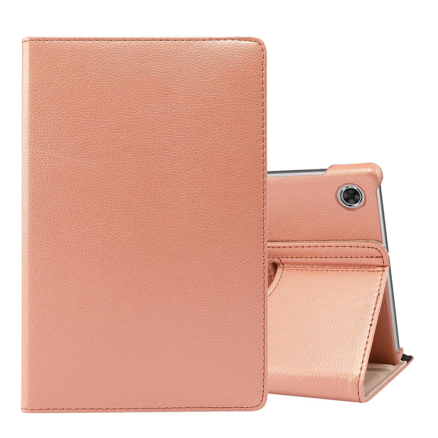 For Lenovo Tab M10 Plus 10.3 360 Degree Rotation Litchi Texture Flip Leather Case with Holder(Rose Gold)