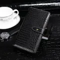 For Sharp Aquos Sense3 Plus idewei Crocodile Texture Horizontal Flip Leather Case with Holder & Card Slots & Wallet(Black)